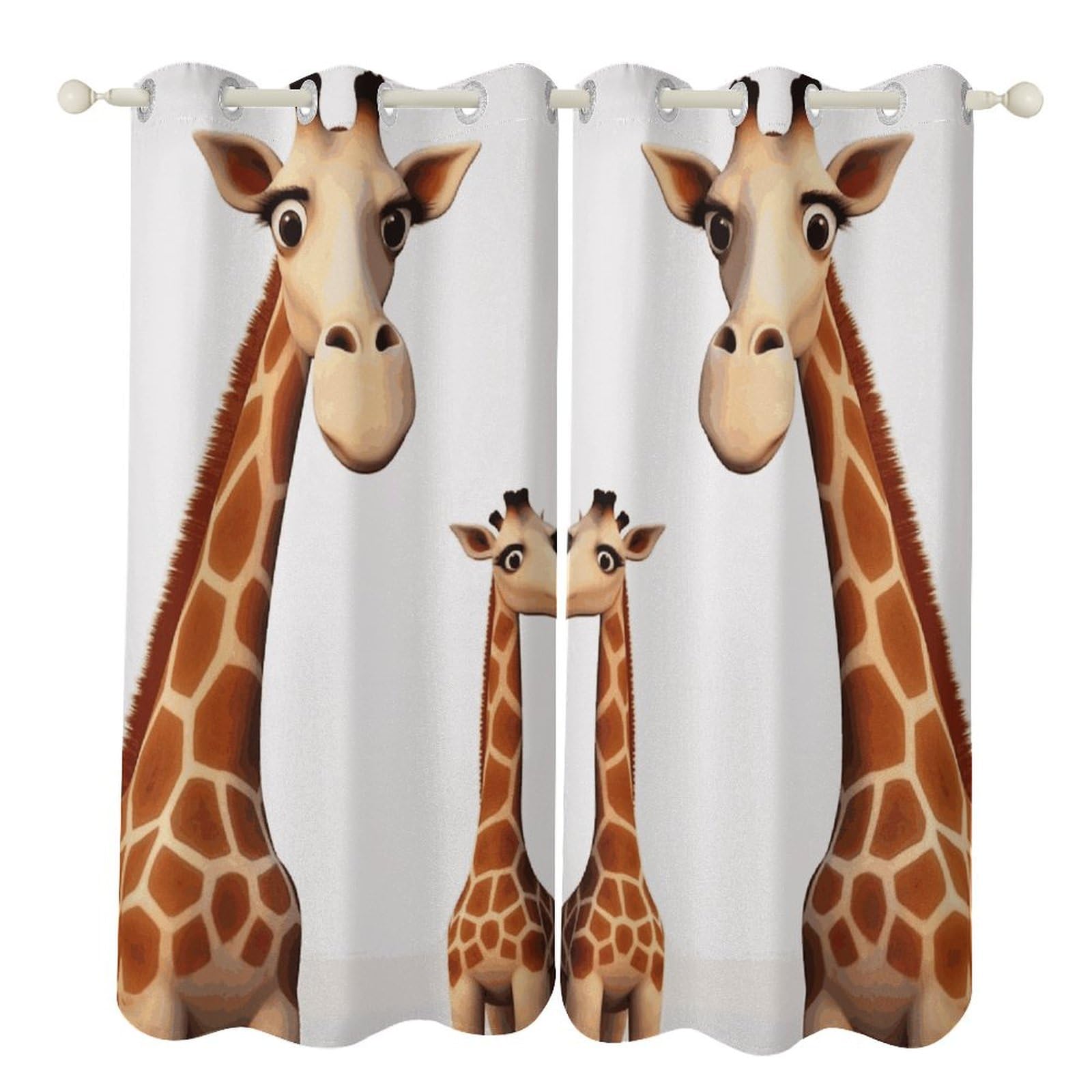 Rideaux occultants girafe occultation thermique et œillets creux design pour grand salon