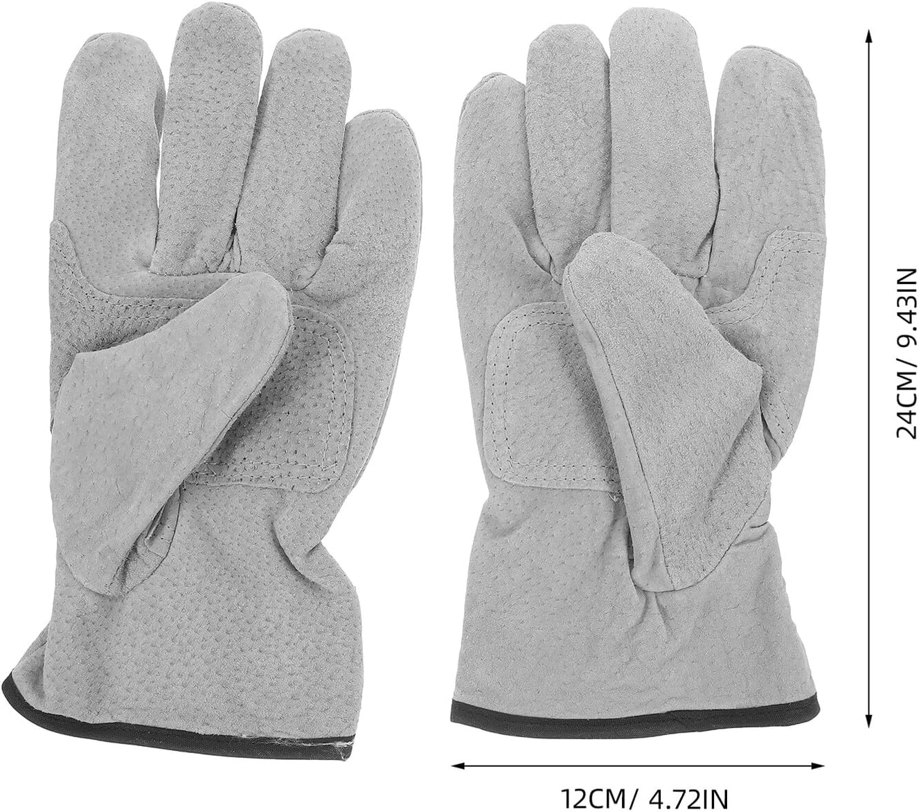 Didiseaon Heat Resistant Welding Gloves Short for Men Women Reinforced Thumb Safety Gloves for Welding Blacksmithing Outdoor Work Comfortable Fit Protective Workwear