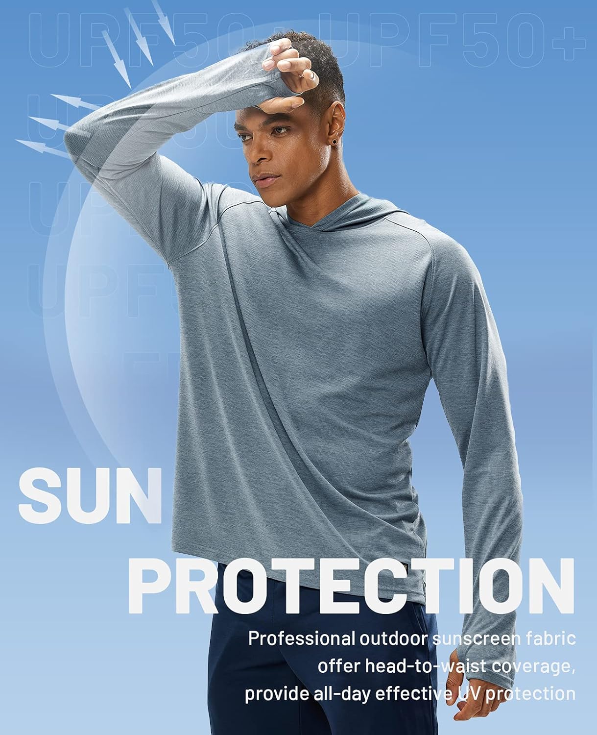 MIER Men's Sun Protection Hoodie