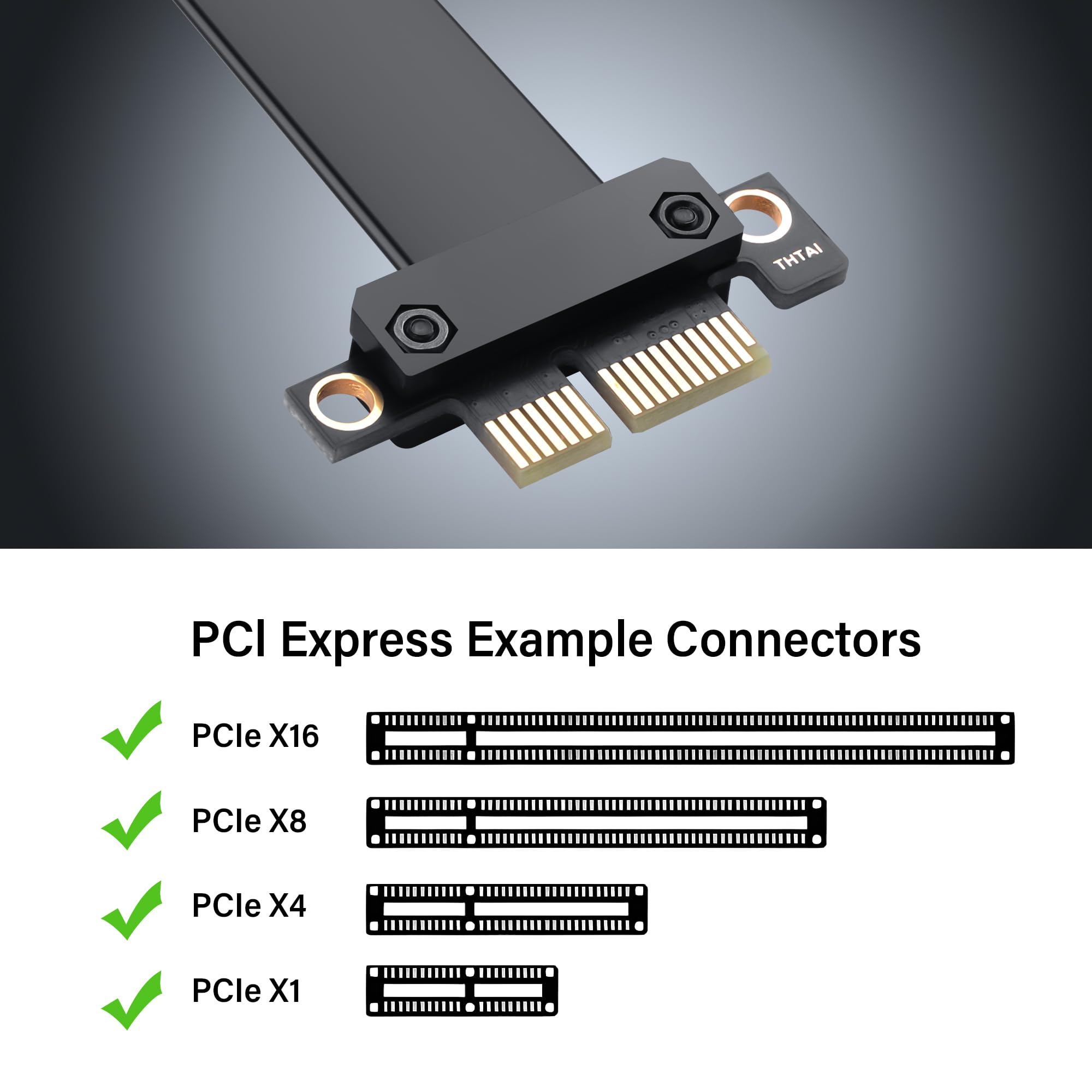 SinLoon Cavo riser PCIe 4.0 X1 180 gradi PCI-E 1X maschio a femmina, cavo di prolunga riser - 1818 (5 cm)
