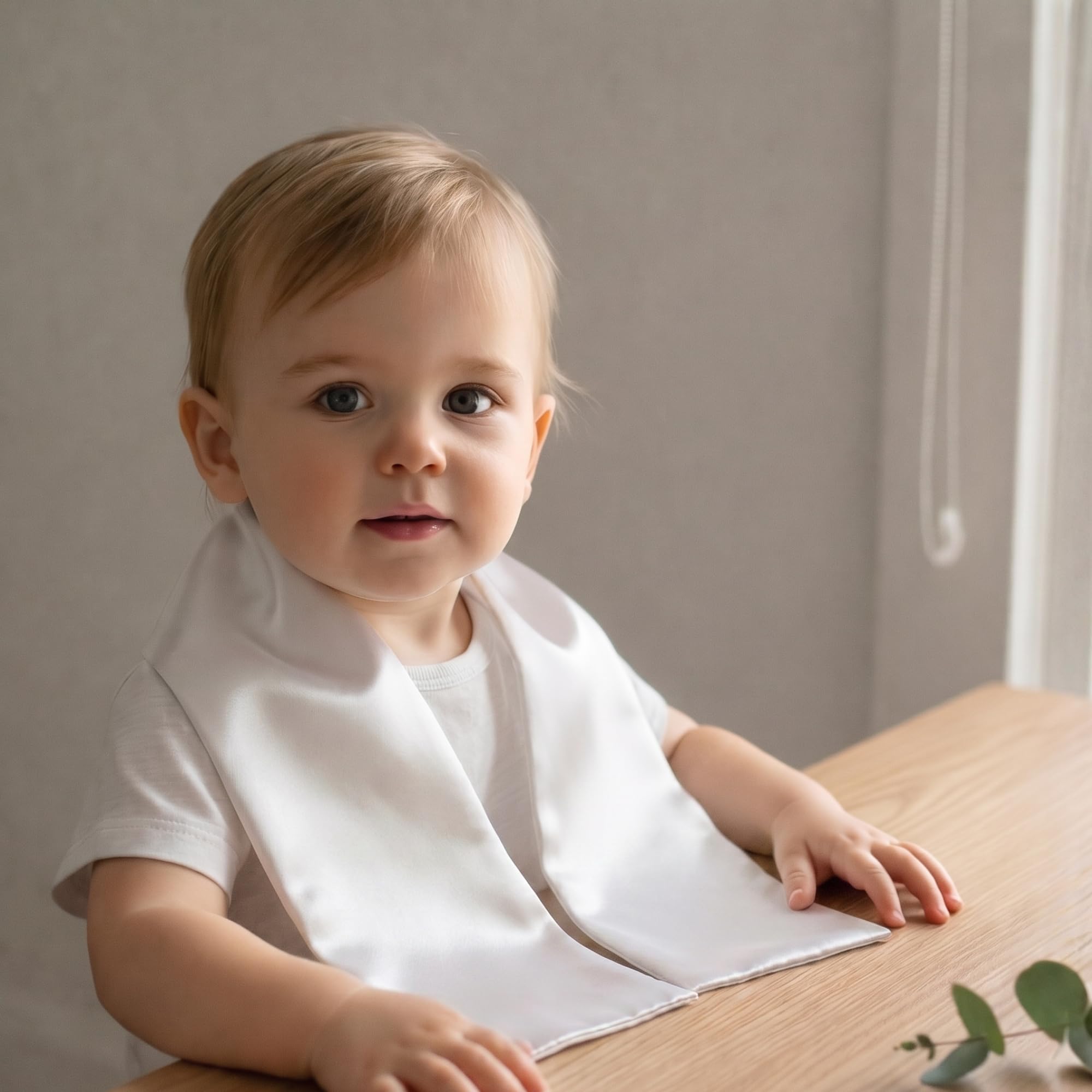 Étole Blanche de Baptême/Cérémonie – Vierge Satinée 100% Polyester – Fait Main – 85×15 cm Bébé/Enfant ou 120×15 cm Ado/Adulte – À Personnaliser (Broderie, Flocage, Sublimation)