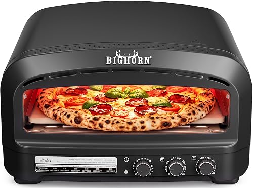 Pizza Oven Indoor, 14" Electric Countertop Pizza Oven with 6 Modes, Heats up to 850°F Pizza Maker, Flip-Up Design Pizza Cooker for Home Kitchen, Restaurants, Parties