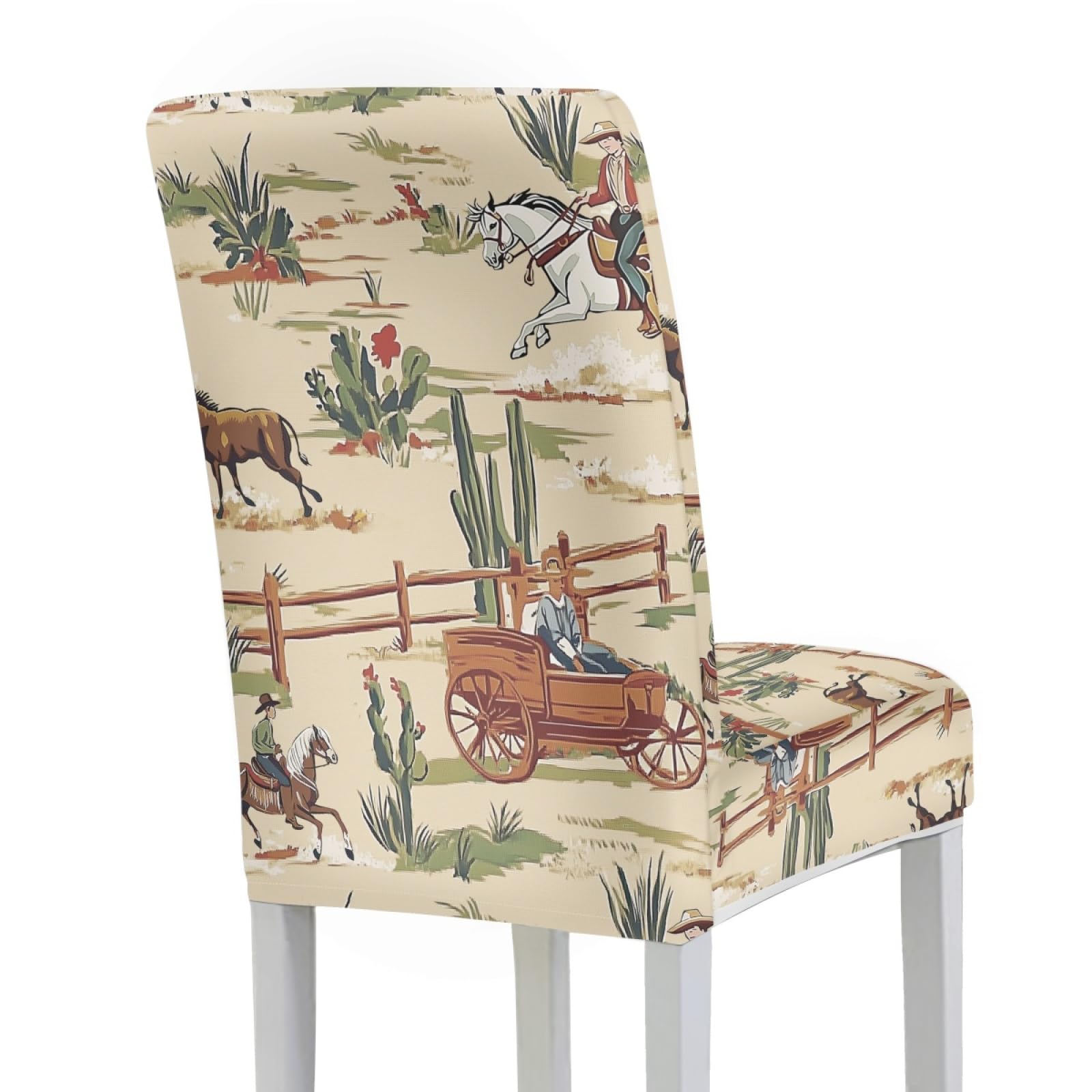 Funda Sillas Comedor Pack 6 Piezas Granja Universal Lavables Desmontables Fundas Protectoras para Sillas con Respaldo Altas Duradera Banquetes Fundas para sillas