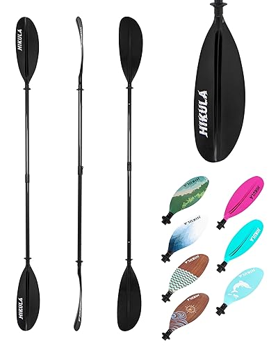 Adjustable Carbon Fiber Shaft Kayak Paddle, Kayaking Oars with Reinforced