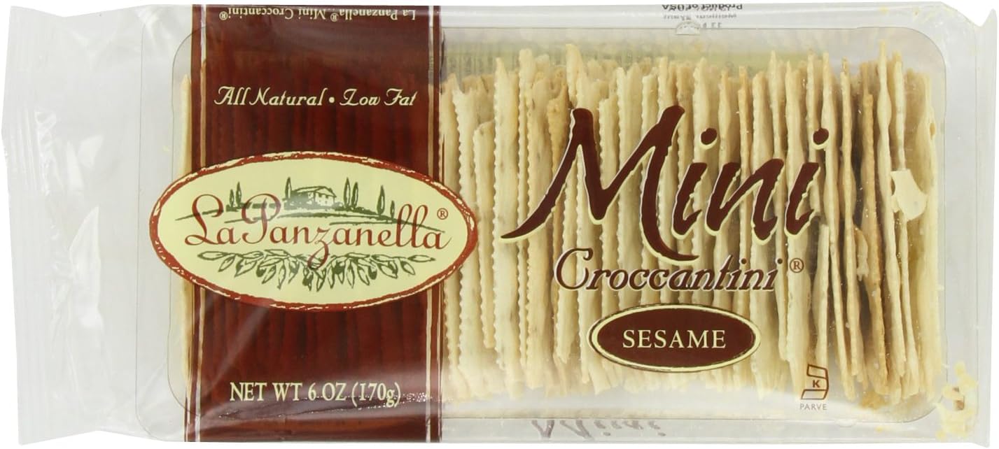 La Panzanella Sesame Mini Croccantini, 6-Ounce Packages (Pack of 6)