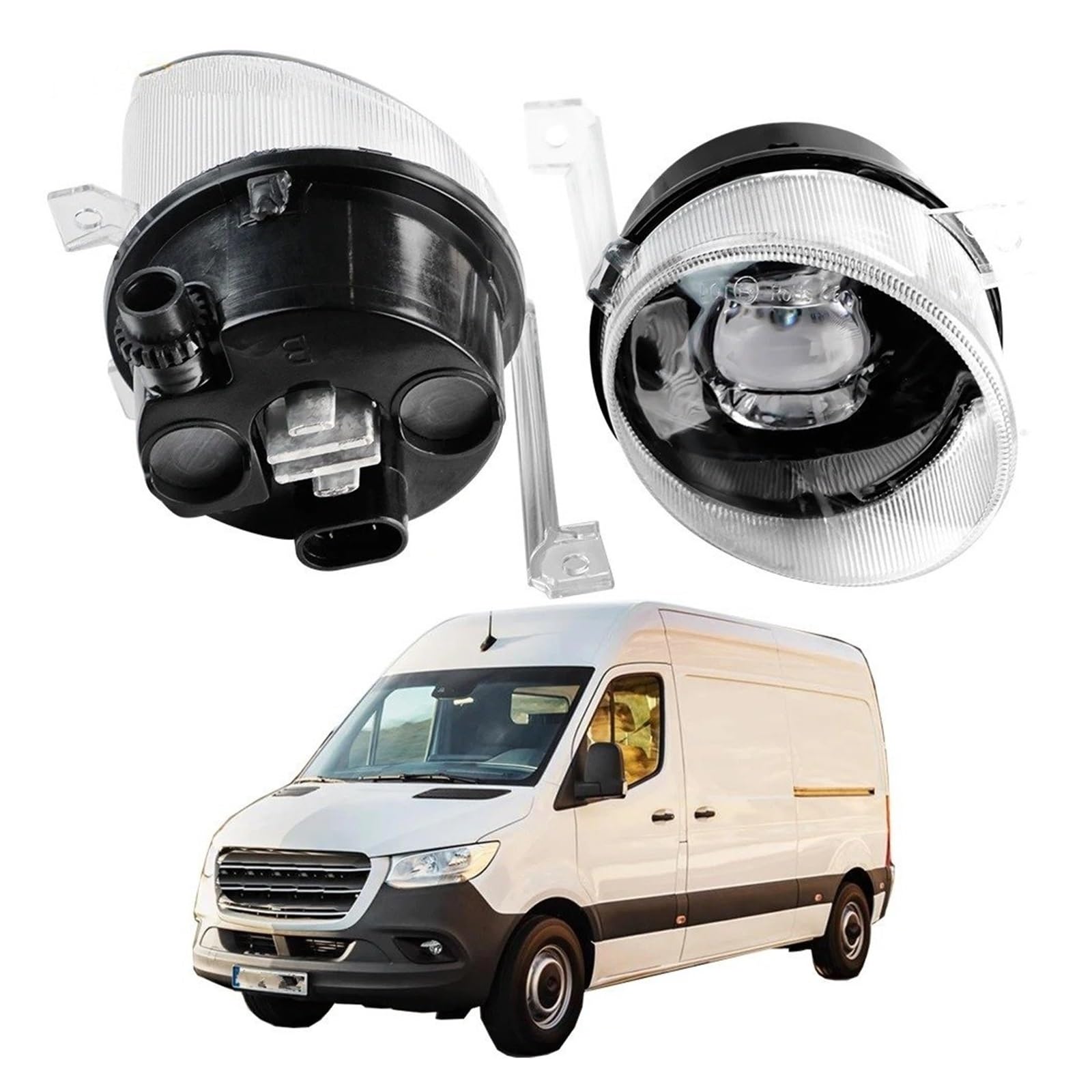 Faro Delantero Lámpara Antiniebla Lente LED Coche 30W 8000LM Montaje Luz Antiniebla Canbus Para Benz Para Sprinter W907 W910 2019 2020 2021 2022 2023 Faros Antiniebla