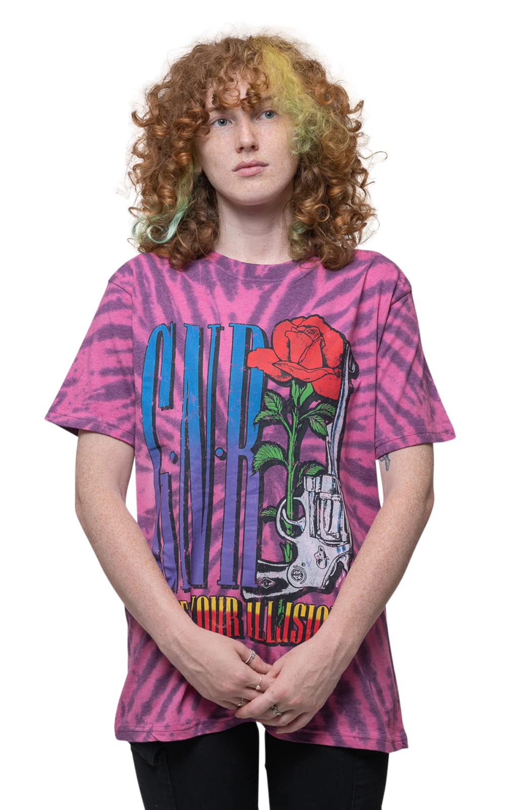 Guns N Roses T Shirt Use Your Illusion Logo Official Unisex Tie Dye Purple XXL