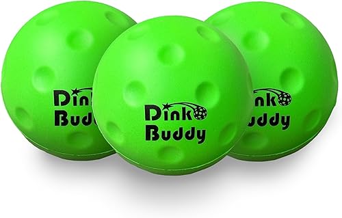 Kelso Pickleball, pelotas de pickleball de espuma de poliuretano para reducir el ruido, mejora la coordinación mano-ojo, uso en interiores y