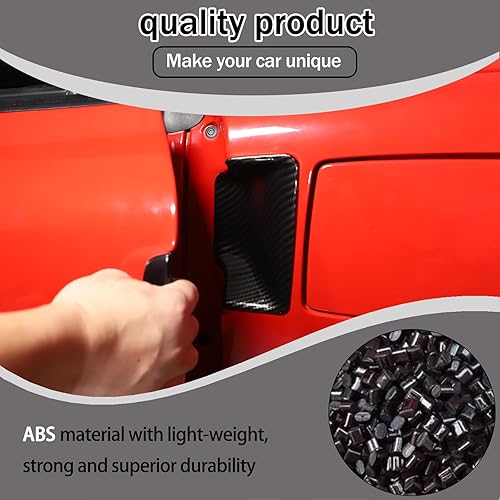 Miniatura 10 de Lcojicep Cubierta decorativa de ABS para manija de puerta, compatible con Corvette C6 2005-2013, protector para manija de puerta exterior,