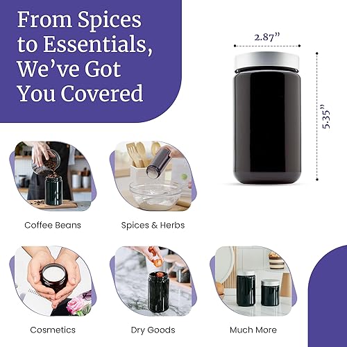 Miniatura 3 de Infinity Jars Silver Collection - Tarro alto de 13.5 fl oz (13.5 fl oz), color negro