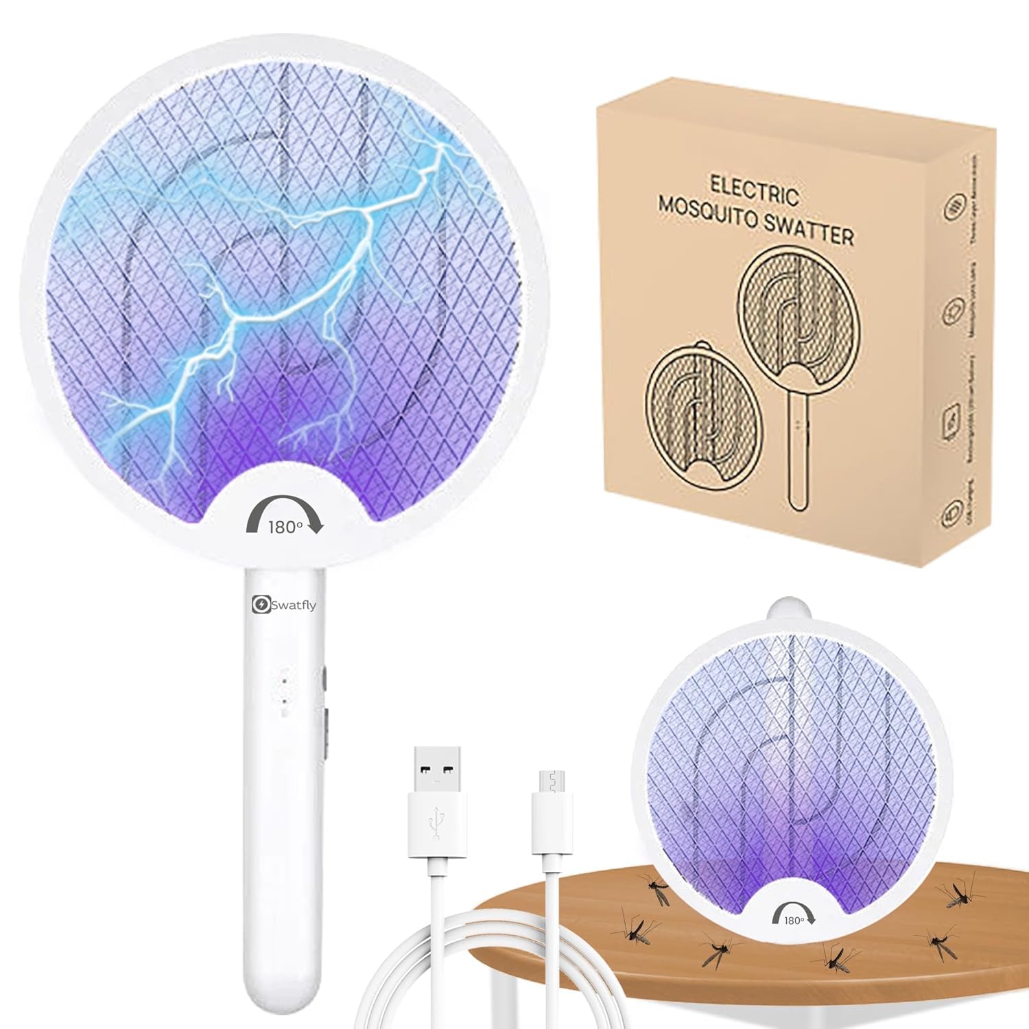 suppress Foldable 3-in-1 Mosquito Racket with BIS Certified 1200mAh Rechargeable Battery - UV Light Mosquito Racket with Auto Mosquito Killer Function - 180-Degree Rotation - 10 Months Warranty (B0DBVSKF9Y) Amazon Price History, Amazon Price Tracker