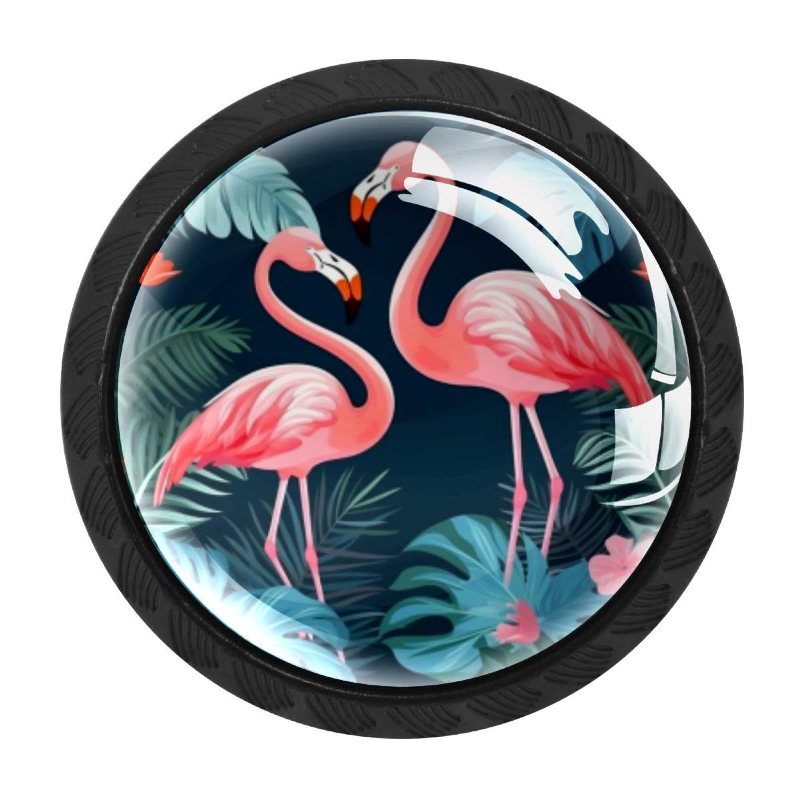 Chenzzzz Multicolored 20 4 Pack Flamingo Rainforest Drawer Knob Cabinet Hardware
