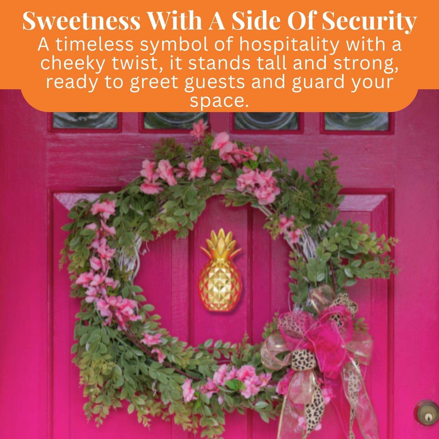 Interchangeable Door Knocker -Essential Set - Pretty Pineapple (Brass)