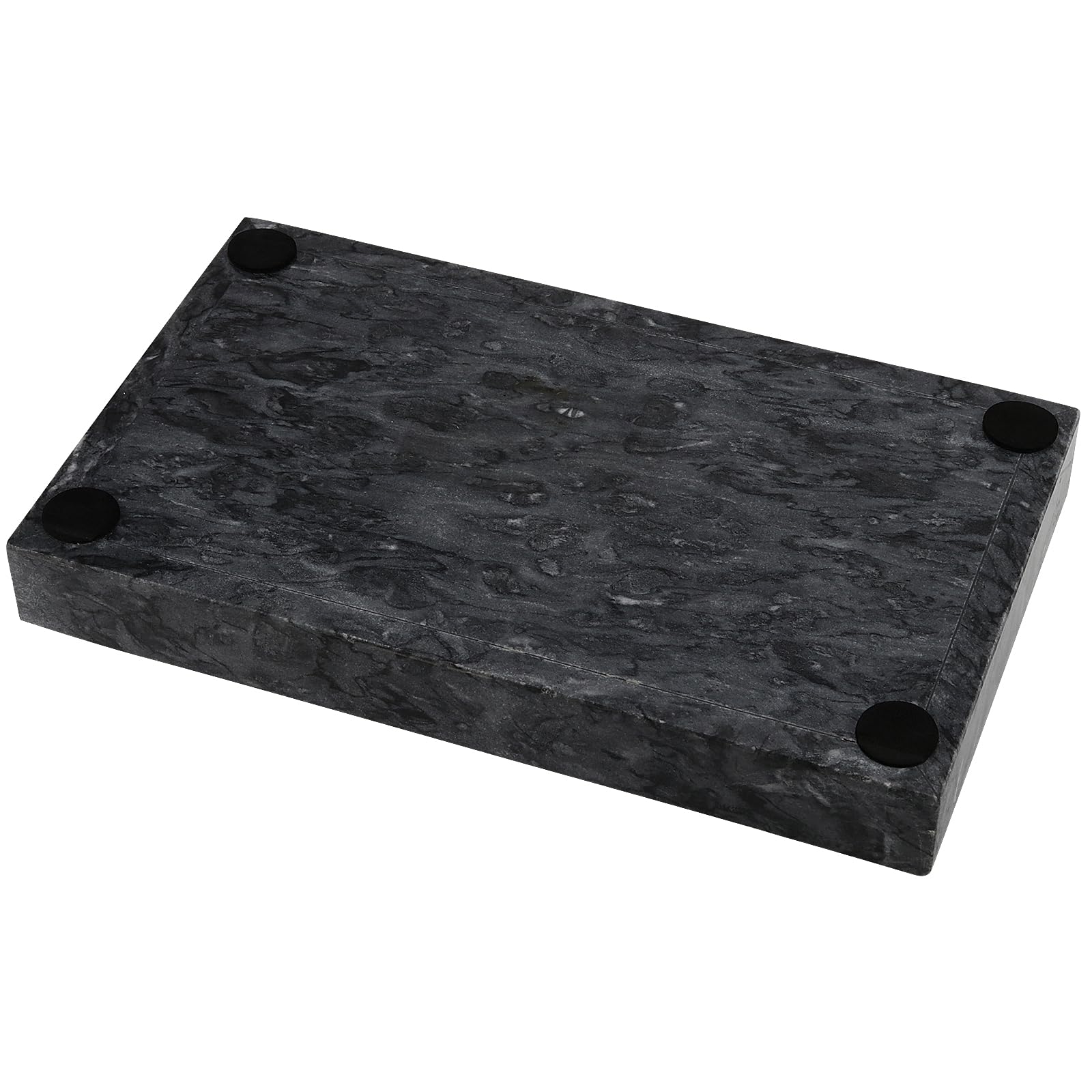 ZOENHOU Plateau en pierre de marbre naturel de 30 x 20 cm, gris ondulé, plateau rectangulaire pour salle de bain, bac de toilette, plateau de rangement décoratif pour coiffeuse, support de plateau ZOENHOU Plateau en pierre de marbre naturel de 30 x 20 cm, gris ondulé, plateau rectangulaire pour salle de bain, bac de toilette, plateau de rangement décoratif pour coiffeuse, support de plateau