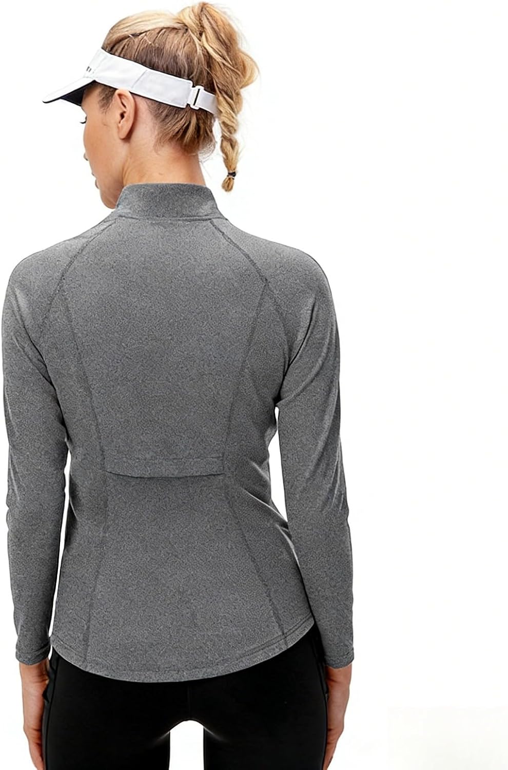 Fashion Queen Long-Sleeve Plus Size Women's Zipper Slim-Fit Sportswear with Pockets, Women's Winter Running Jacket