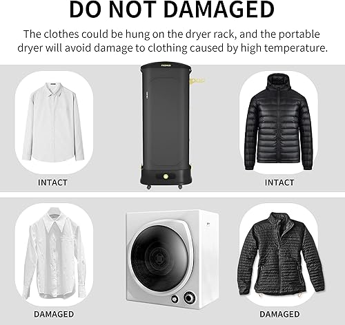 Miniatura 3 de Secador portátil eléctrico plegable  3 modos de secado, temporizador inteligente, vaporizador de ropa de 110 V 1350 W con función de aroma  Rápido,