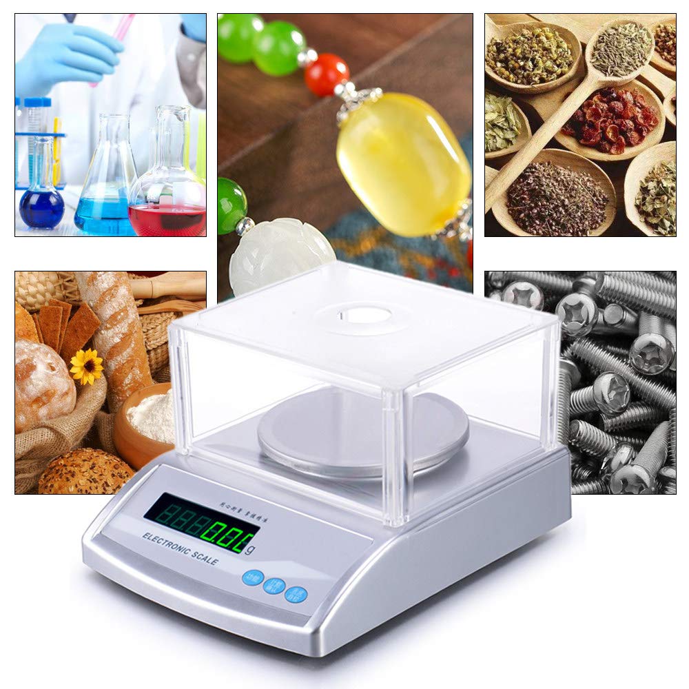 Bilancino Di Precisione 0.01g, Bilancia Analitica Da Laboratorio con Bilancia Elettronica Di Precisione 0,1g / 0,01g / 0,001g, Utilizzata in Cucina, Scuola, Gioielleria E Industria,500g/0.001g