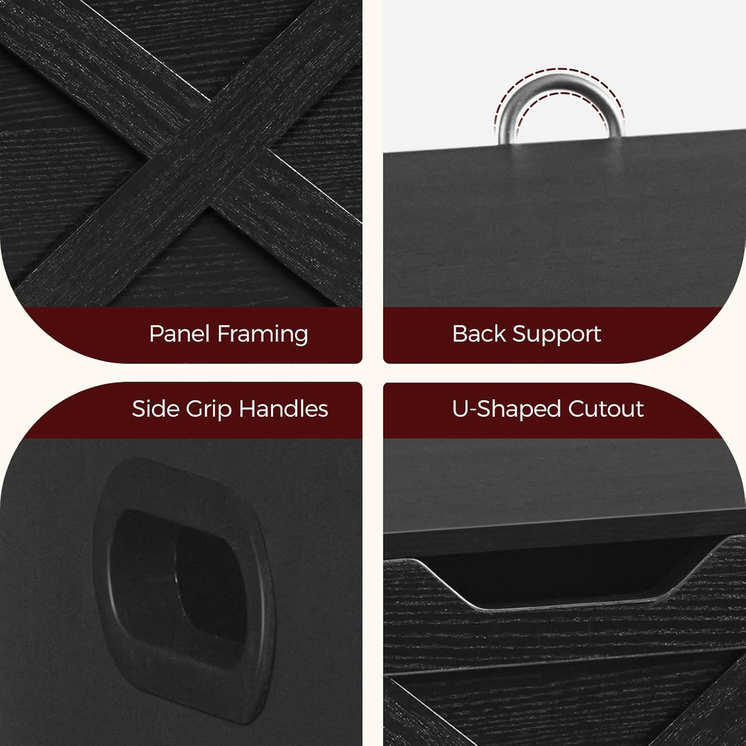 Rolling Filing Cabinet, Small File Cabinet Under Desk with Single Drawer, Hanging File Organizer for A4/Letter-Size Documents, Organizer Box, for Home Office, Black FCBK4001 - Image 7