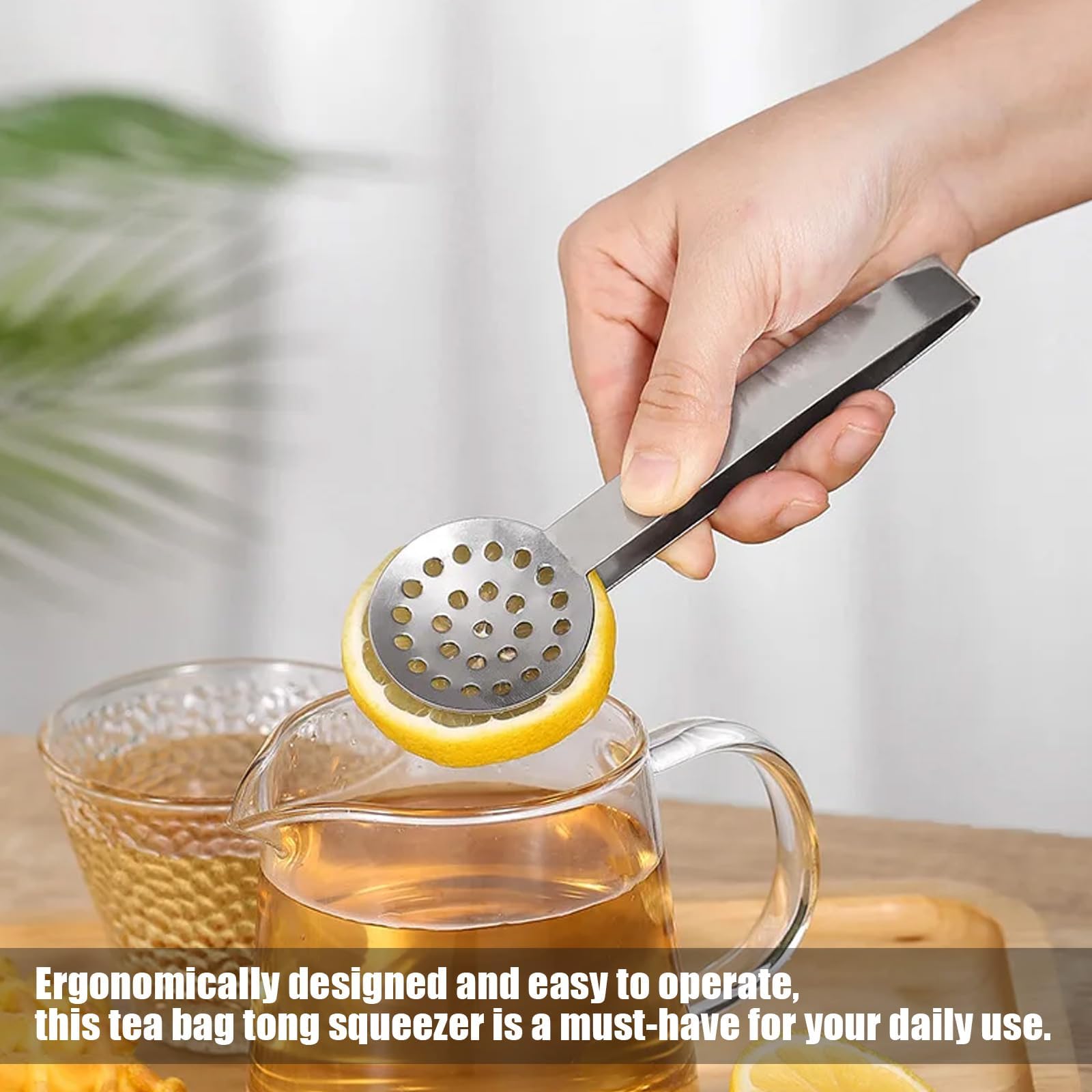 Tea Bag Squeezer Tongs, 2 PCS Stainless Steel Teabag Squeezer Tool, Tea Bag Strainer - Image 3
