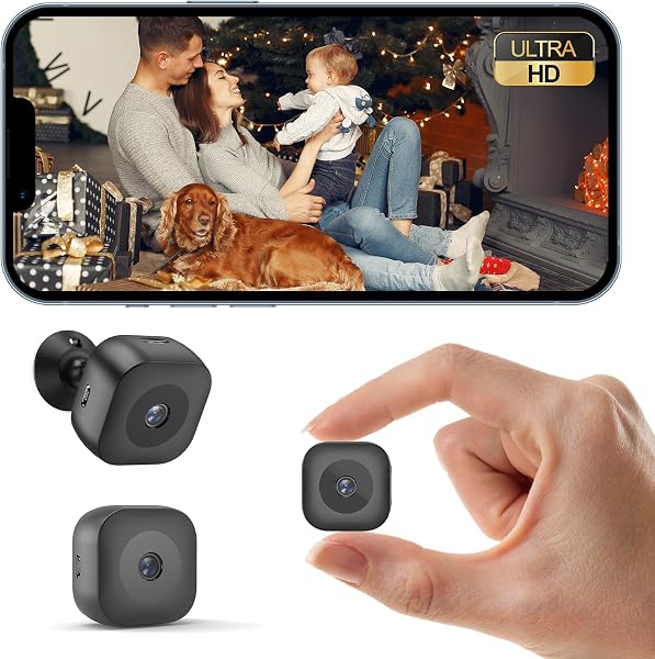 Hidden Camera,Spy Camera,4K Security WiFi Mini Camera SD Card Storage & App Control,Surveillance with Magnetic Mount,AI Motion Detection,Auto Night Vision,Compact Indoor Cameras for Home - 1
