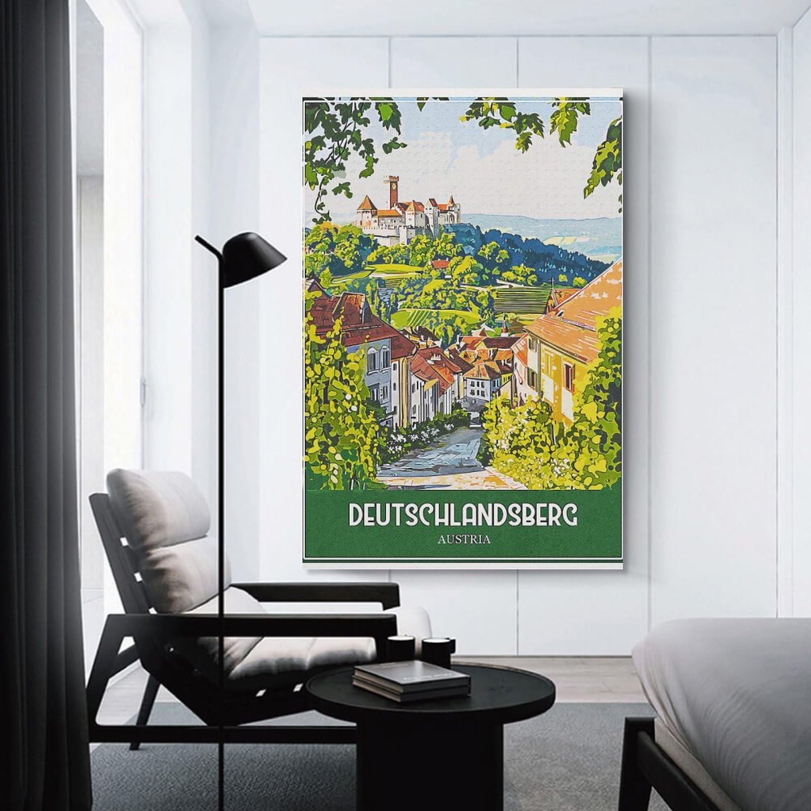 Junmoney Deutschlandsberg Austria Vintage Travel Room Decor Wall Art 16x24inch(40x60cm), for Wall Displays, Bedrooms Or Room Updates, Ideal for Building A Coordinated Art Wall