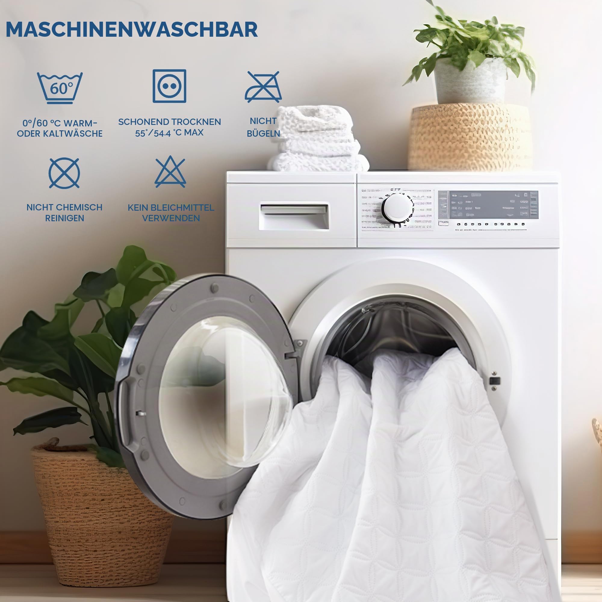 BEDLORE Matratzenschoner 180 x 200 cm, wasserdichte Matratzenauflage, geräuschloser Matratzenbezug mit tiefer Tasche – weich, atmungsaktiv und komfortabel (Weiß)