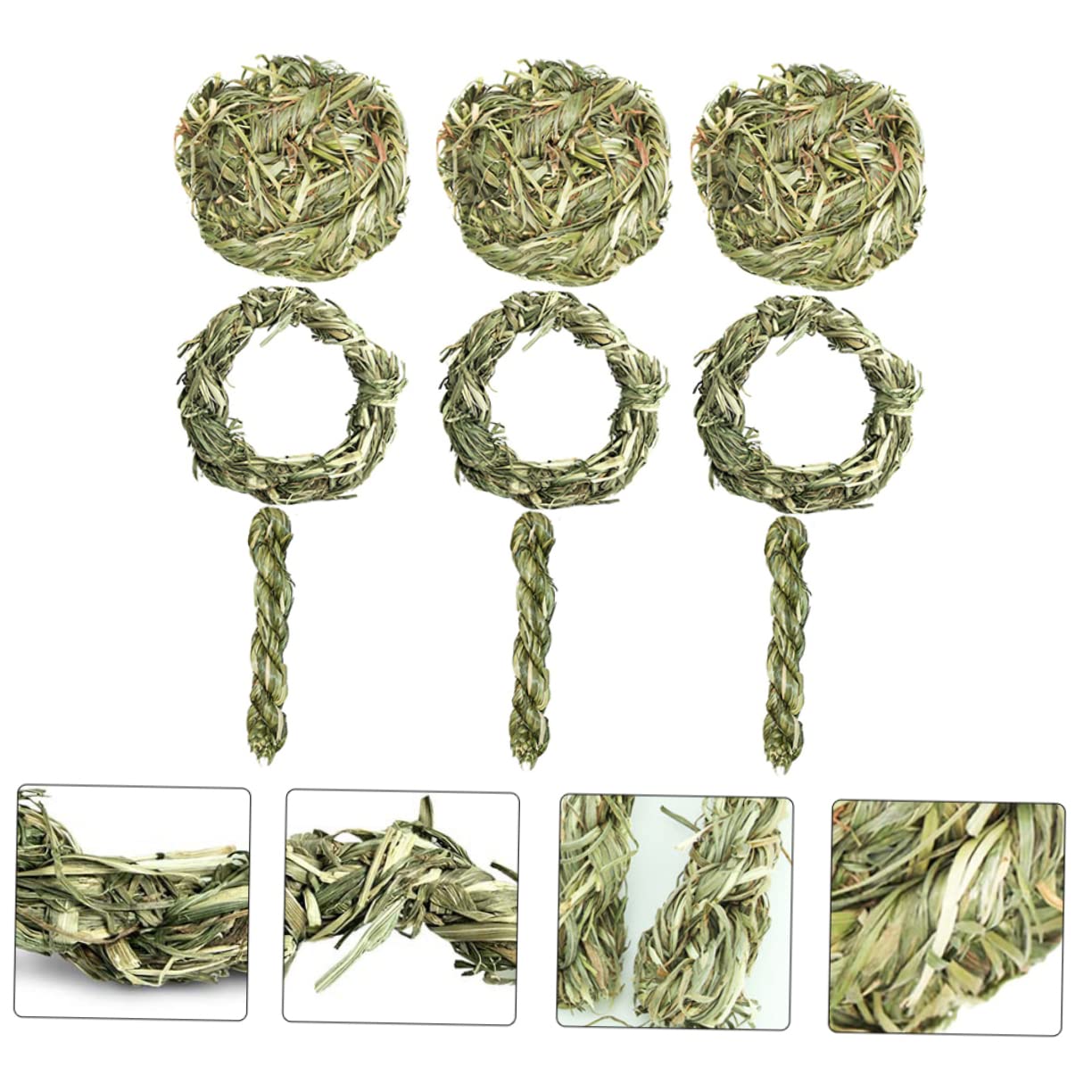 Beaupretty 18pièces Jouets à Mâcher pour Animaux De Compagnie Snacks pour Rongeurs Entraînement De Molarité pour Chinchilla Hamster Et Jouets Herbe pour Petits Animaux