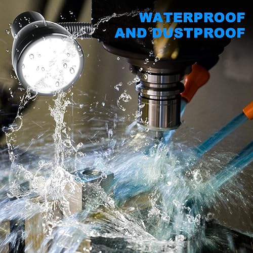 Miniatura 2 de Luz de trabajo flexible, luz de máquina de 12W, luz de trabajo flexible de 1200 lúmenes para torno, máquina de fresado, máquina de perforación,