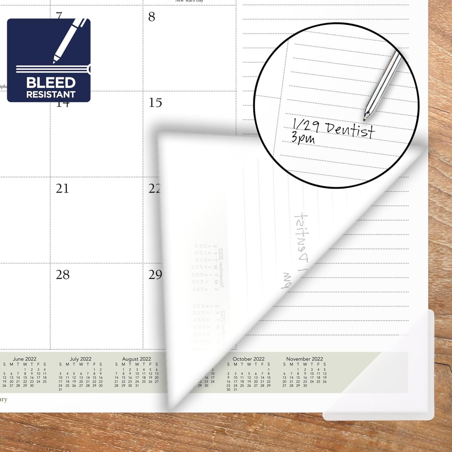 2022 Desk Calendar by AT-A-GLANCE, Monthly Desk Pad, 21-3/4" x 17", Standard, Panoramic, Floral (89805)