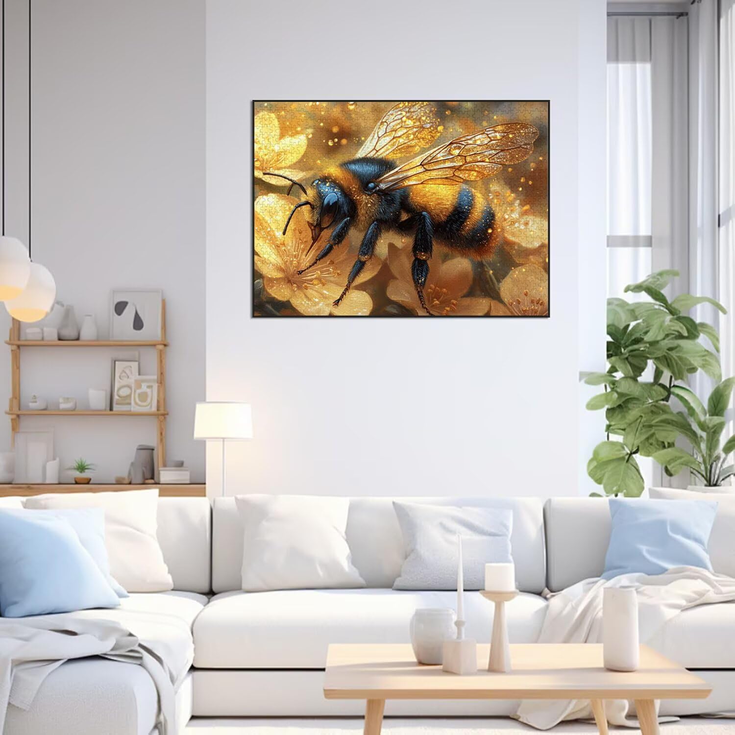 1500 sztuk puzzli dla dorosłych Bee Challenging Puzzle Games, n-590 | Puzzle dla dorosłych roślina, wskazówki z literami z tyłu, ciasne dopasowanie puzzli, rodzinne zajęcia wewnętrzne