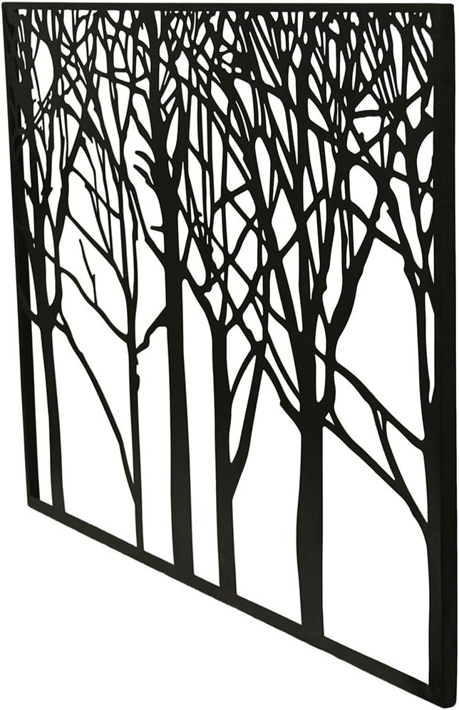 Deco 79 Metal Tree Home Wall Decor Wall Sculpture, Wall Art 40" x 1" x 32", Black