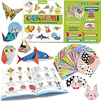 hapray Kit de origami para crianças de 6 a 12 anos de idade, com livro de orientação, 152 papéis com 72 padrões, atividades de projetos de arte e artesanato DIY, presente de dia das crianças para