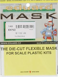 Eduard EDUEX722 1/48 Messerschmitt Bf110E Paint Mask Sticker (for Dragons), Masking Sticker for Plastic Models