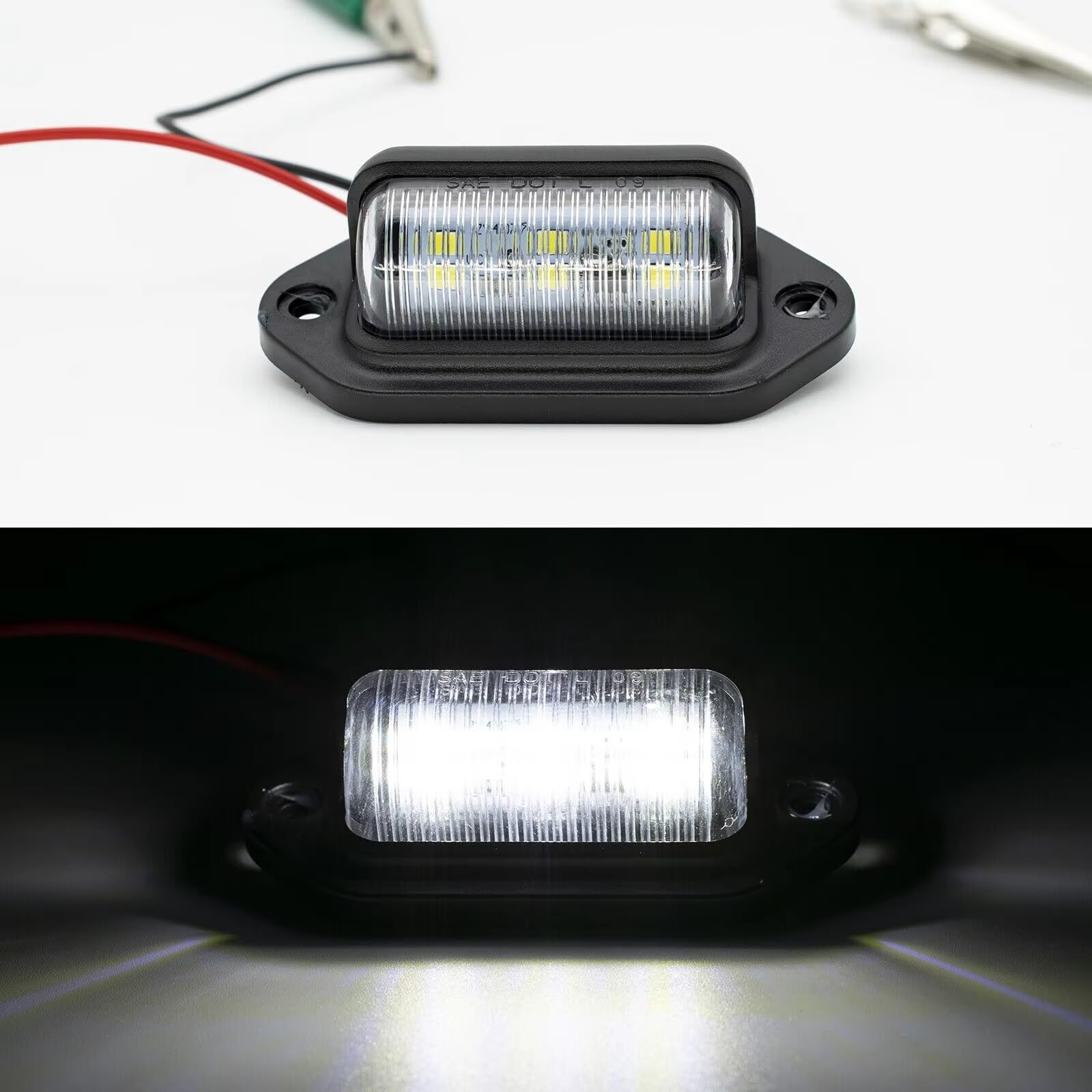 Luces Traseras Matrícula 4 Luces De Matrícula Para Coche 6 LED 12 V 24 Luz Trasera Para SUV Camión Remolque Lámpara Blanca Universales Para
