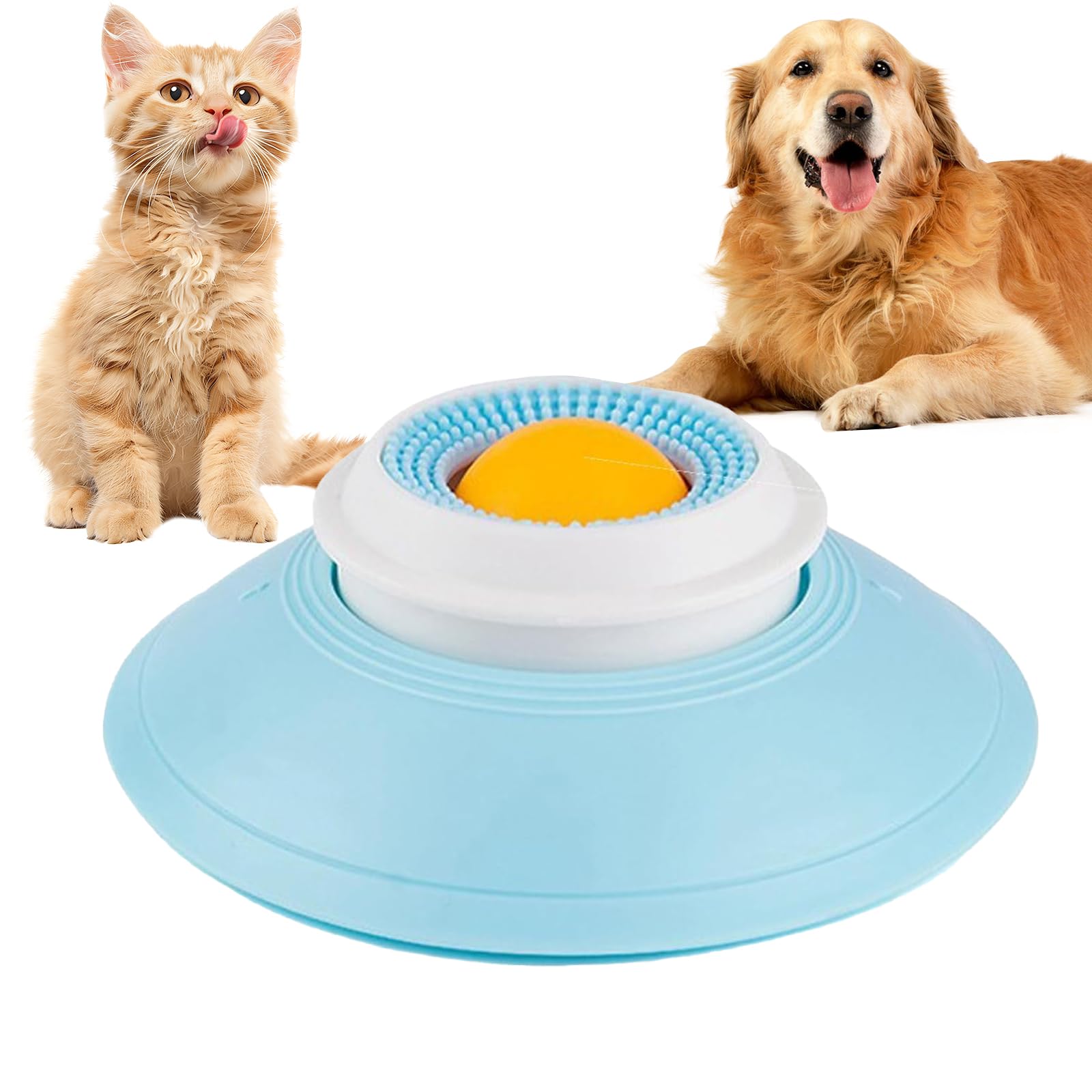 Pet Lick Bowl for Dogs Cats, Dog Snack Toy, Non-Slip Liquid Food Slow Feeder Lick Mats, Dog Licks Roll Ball,Fun Puzzle Food Bowl for Dog Calming & Anxieties Relief (C)
