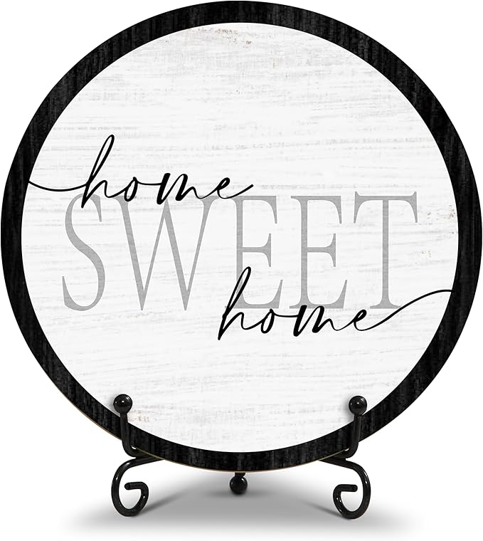 Home Desk Decor, Home Sweet Home Wood Plaque Decor Sign