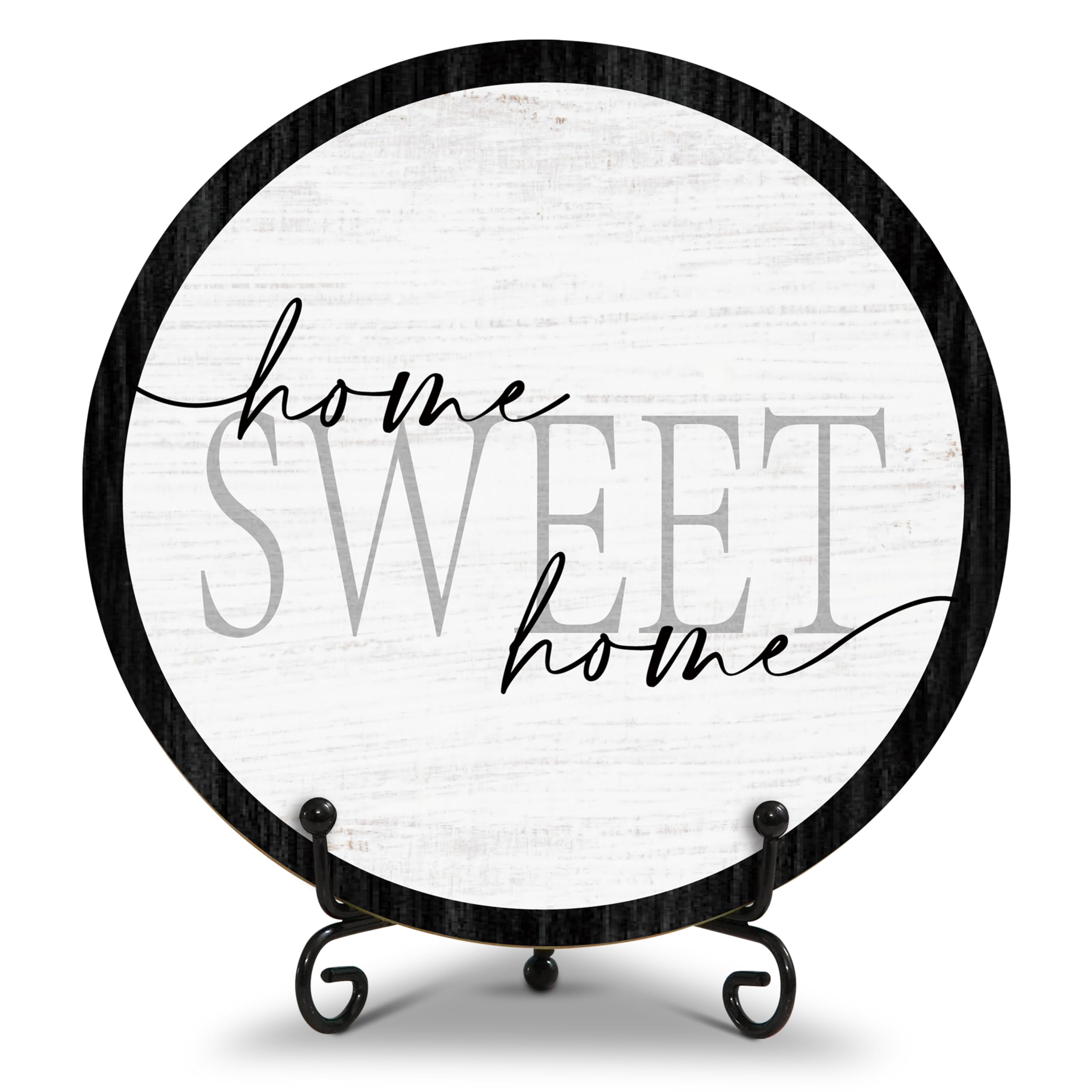 Home Desk Decor, Home Sweet Home Wood Plaque Decor Sign, Housewarming Gifts For New Homeowners, Family Desk Decor For Living Room, Farmhouse Home