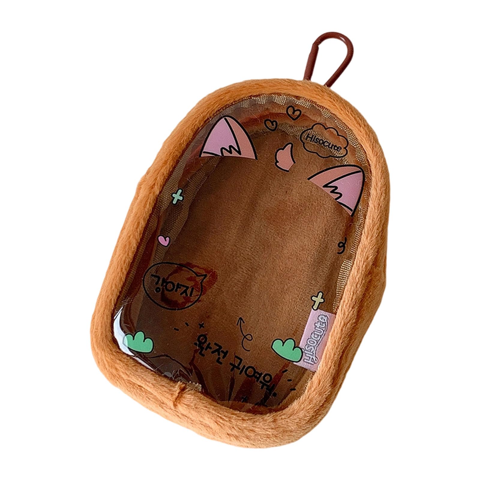 Piceioep Multipurpose Travel Plush Storage Organizers Bag with Cartoon Charm Detachable Compartments Doll Case
