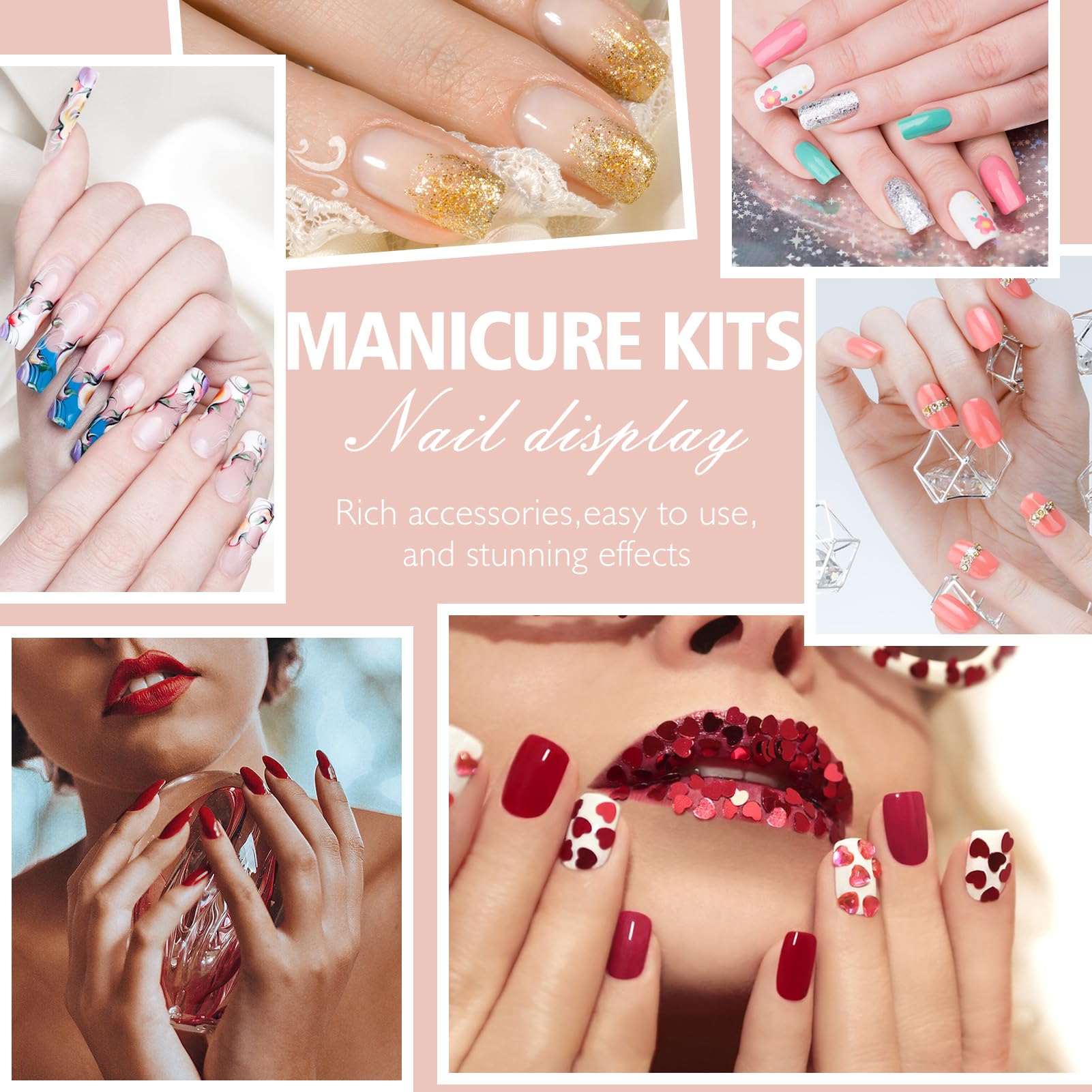 Milai Kit Uñas Semipermanentes Con Lámpara UV/LED 180W, 12 Colores Acrílicas, Extensión Para Principiantes, Esmalte Gel