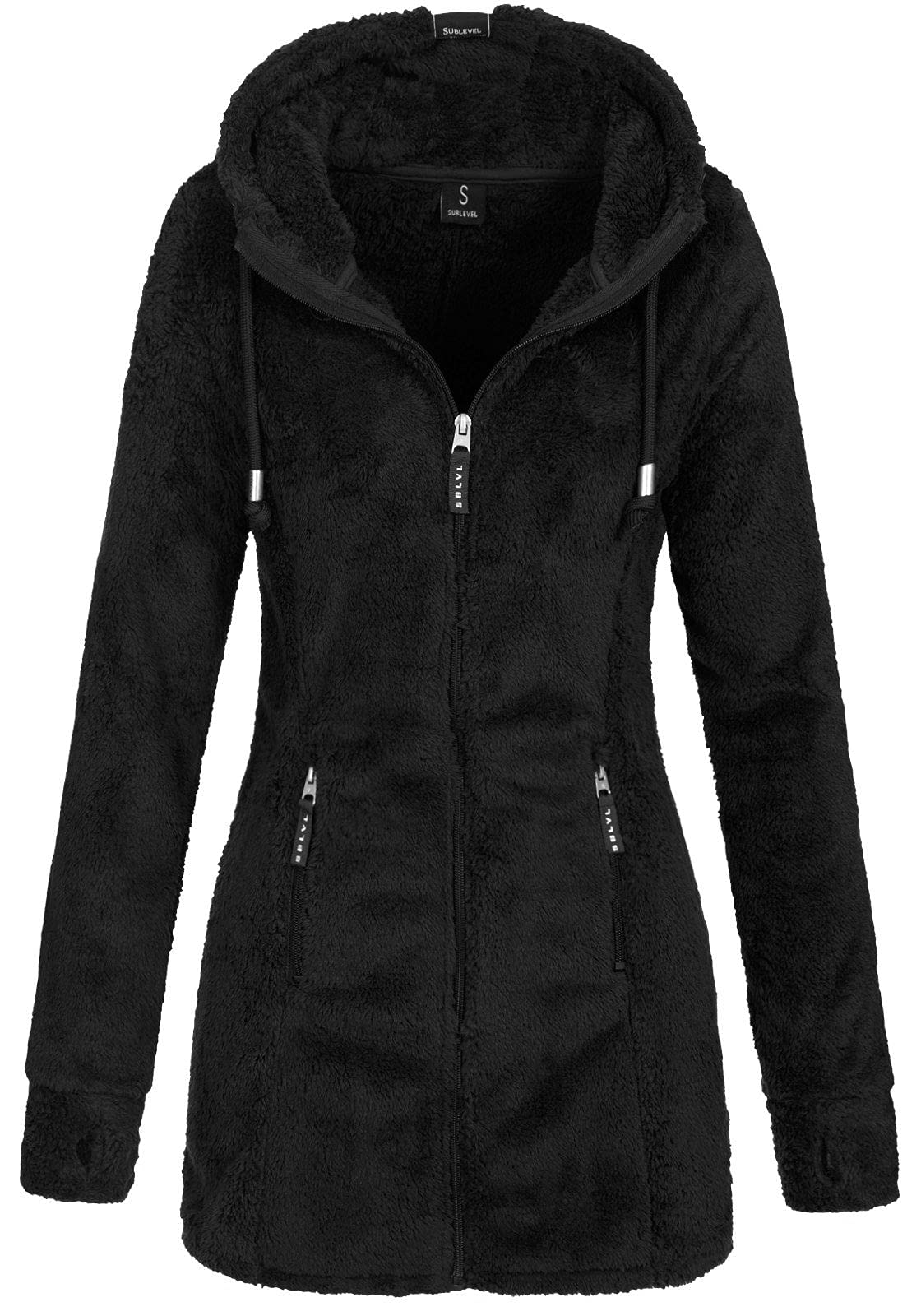 KODMNSW Damen Fleecejacke Teddyfleece - Kuschelige Winterjacke Mit Kapuze Für Herbst & Winter