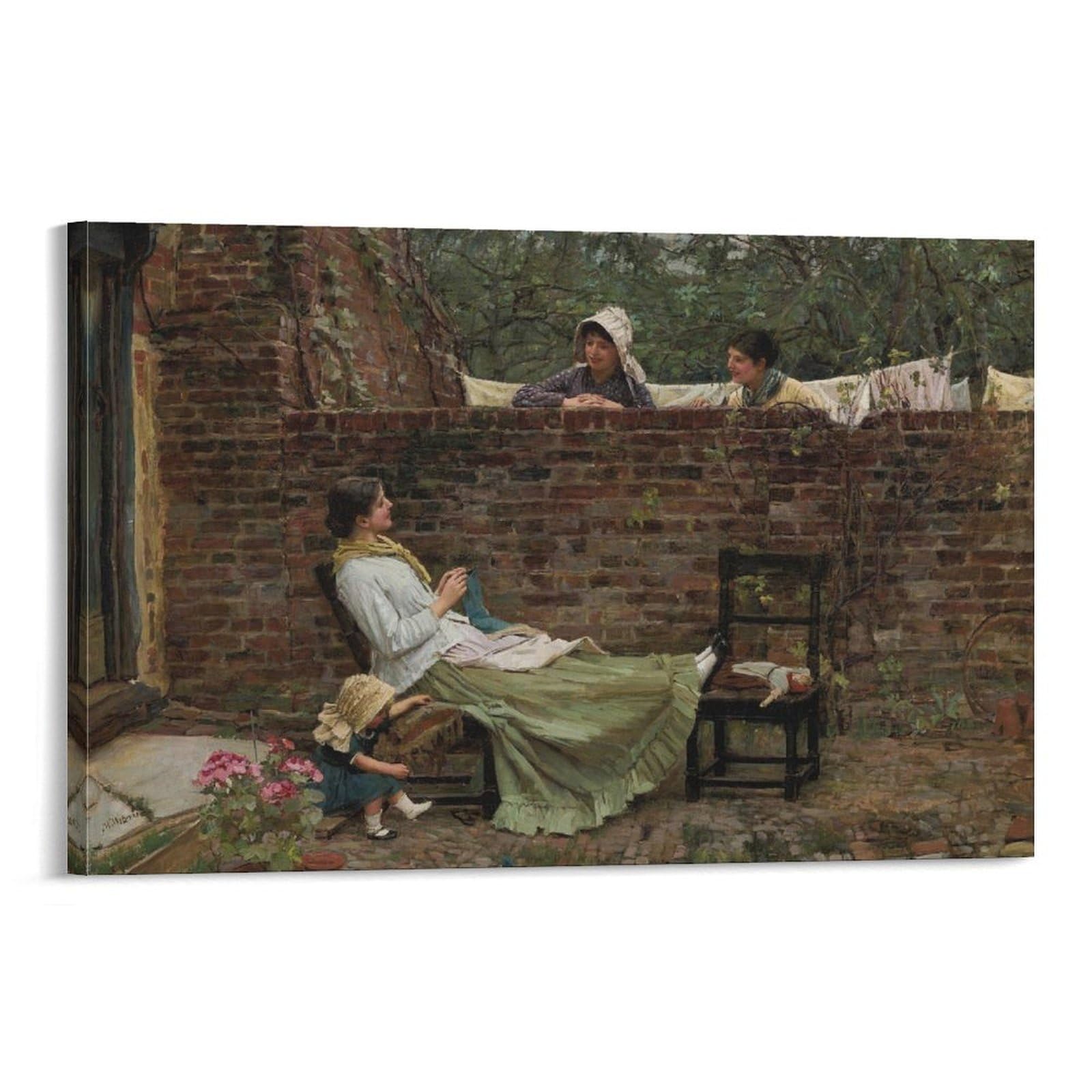 John William Waterhouse Prints 《Good Neighbours》 Wall Art Poster Art Canvas Painting Decor Wall Print Photo Home Modern Decorative 08x12inch(20x30cm)