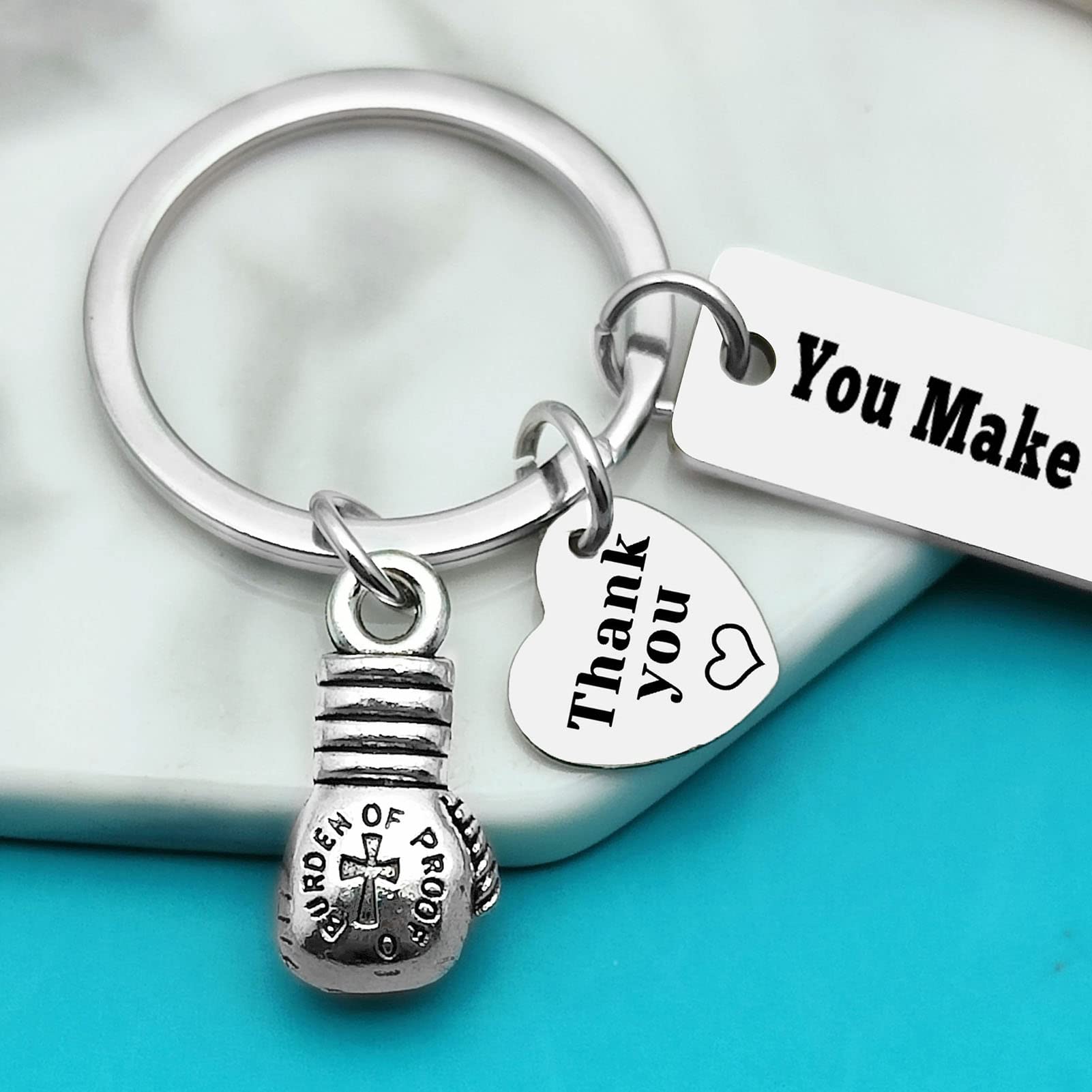 Xiahuyu Boxing Gift Boxing Gloves Keychain Thank You Gift for Boxer Boxing Coach Appreciation Gift Boxing Lover Gift