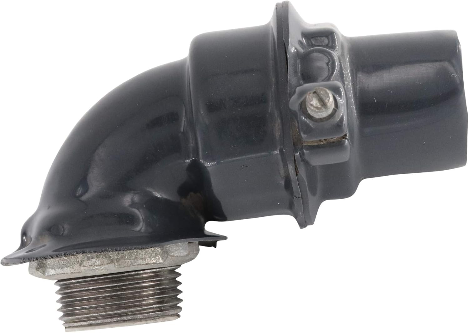 MFOCASTG90100 90° Grounded PVC Coated Liquidtight Conduit Connector, 1"