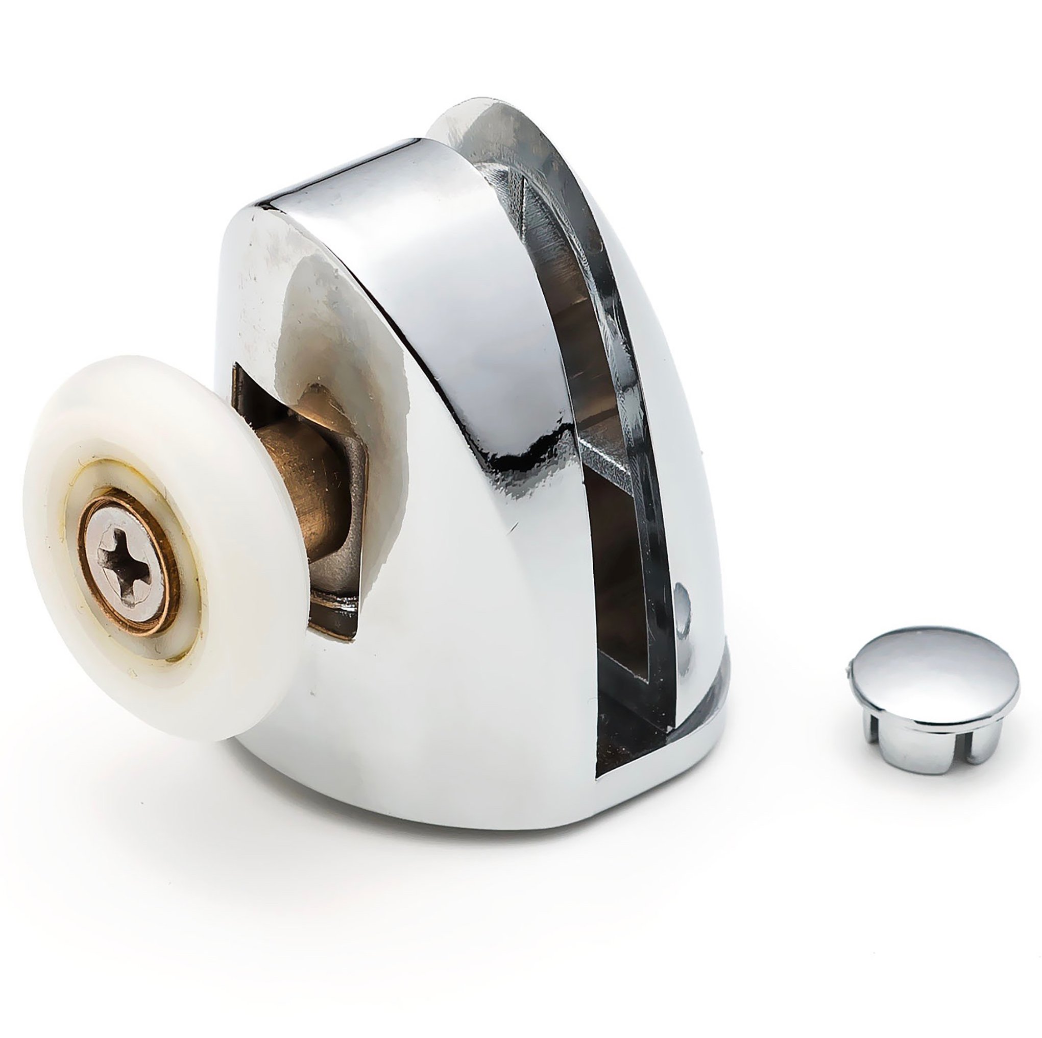 Shower Part Showerpart Top Shower Door Rollers Wheels Runners Ss1, Diameter 22Mm, Wheel Thickness 6Mm, Chromed Plastic Cover, Shower Door Replacement Parts, 2X