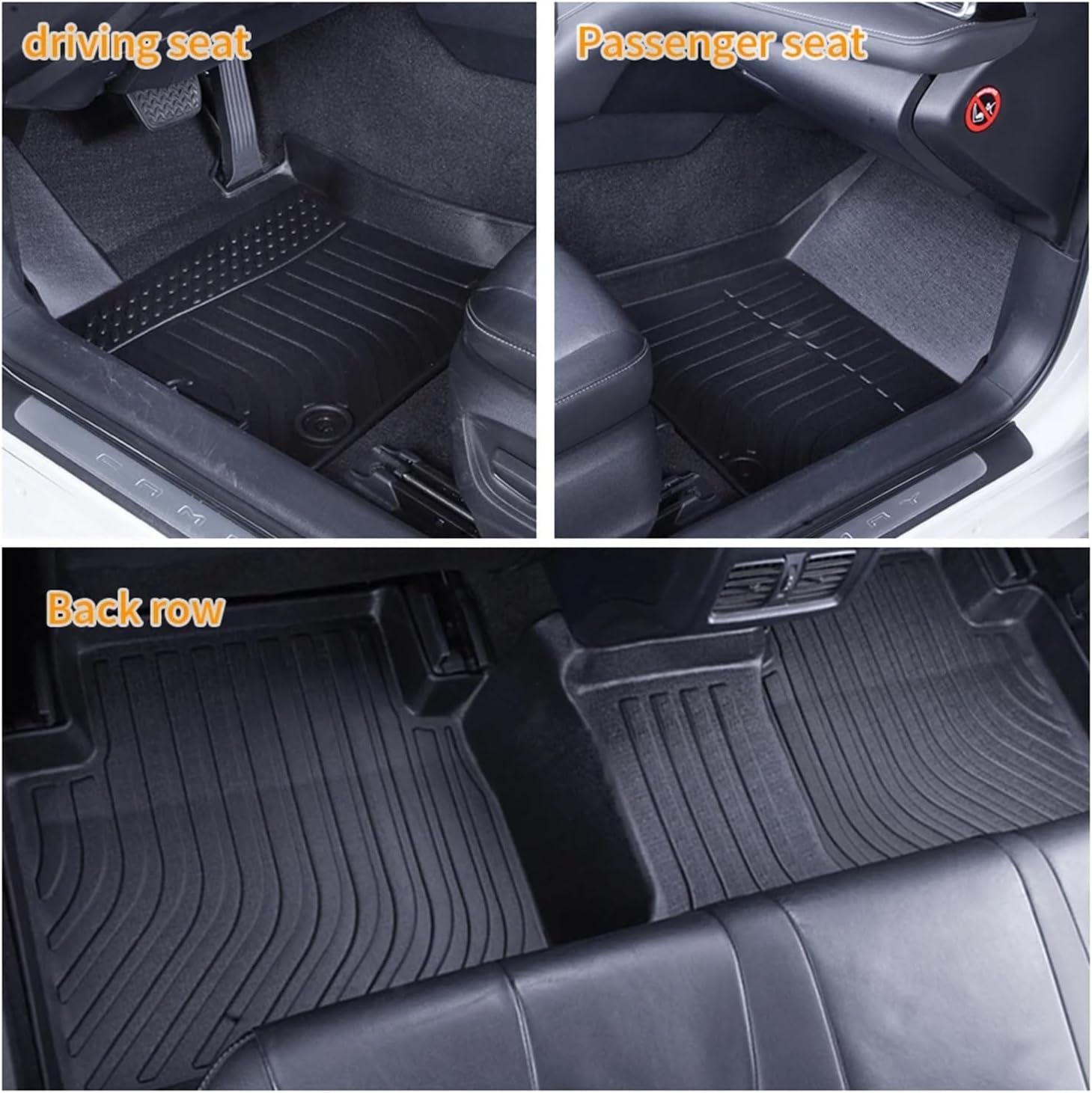 BYD Han-DMI 2022-2024 ラバーフロアマットと互換性あり完全に囲まれた