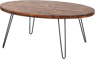 Belmont Home Chelsea Oval Cocktail Table, 44 inch, Dark Brown