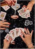 Vista 21 de KICHANG Kits de Pintura de Diamante Blanco Retro para Adultos, Arte de Diamante 5D, Kits de Arte de Diamante Redondos de Punto Completo