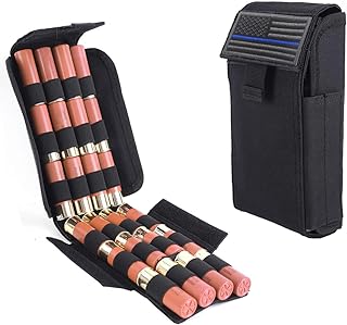 Shotgun Shell Holder,Holds 24 Shotgun Shells Tactical Molle Pouch for 12 Gauge 16ga 20ga Shotgun Reload Ammo Bag with Pouch Attachment Ladder System - Dolibi