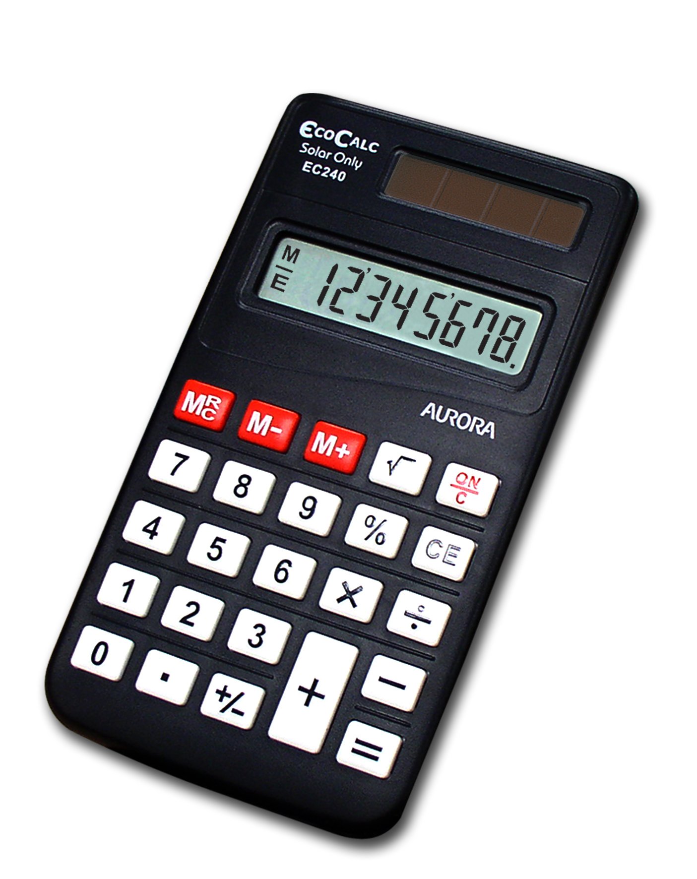 Aurora EC240 calculator - calculators (Pocket, Solar, Basic calculator, Black, Buttons, LCD)