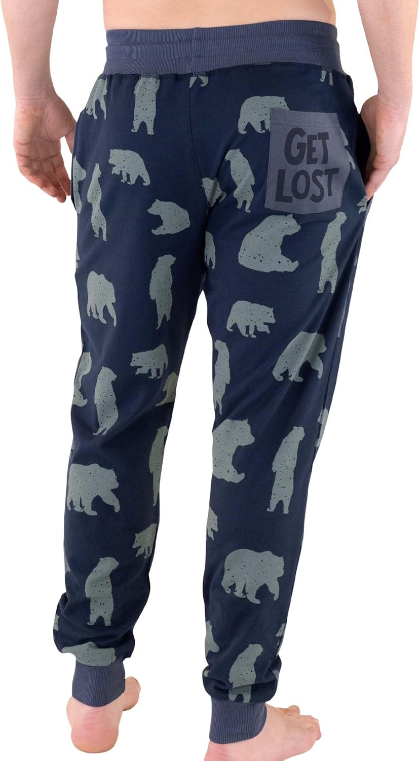 Lazy One Men's Jogger Sweatpants, Cozy, Warm, Pockets